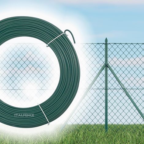 1 - Fil De Fer Plastifié - Accessoire De Clôture - Liaison Et Fixation - Résistant Aux Intempéries - Vert - 100x0,15cm (1/5)