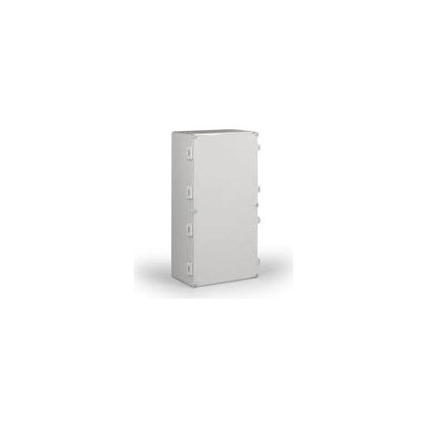 Coffret mural polycarbonate 300x600x185mm gris avec couvercle opaque étanche IP66 IK08 CUBO W