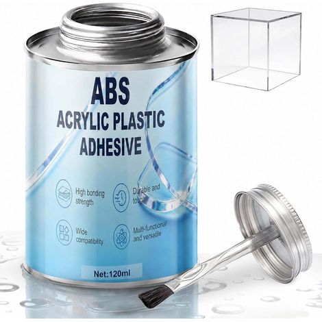 Colle Acrylique, Colle Plastique, 120 ml, Séchage Rapide et Résistant (1/5)
