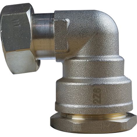 Arco – Coude laiton droit PEHD Ø25 femelle écrou libre 3/4" – Raccord plomberie 16 bar – Pour tubes PEHD – Usage professionnel (1/3)