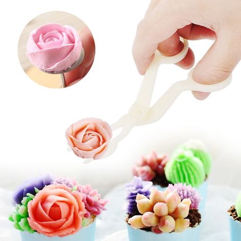 Plastikblumen-Bastelset, Tortenwender, Fondantschere, Werkzeuge zum Dekorieren von Gebäck (1/5)