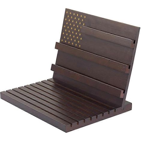 Présentoir à pièces, porte-pièces en bois avec base inclinée, peut contenir de 80 à 110 pièces, présentoir pour collectionneurs (1/5)