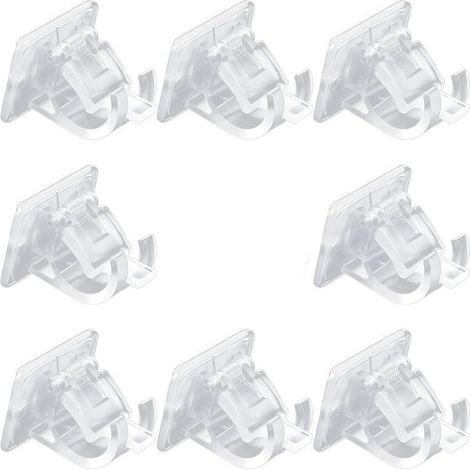 Filiyano – Support de tringle à rideaux auto-adhésif, crochets pour rideaux, support de tringle à rideaux, supports muraux, porte-serviettes (lot x8) (1/5)