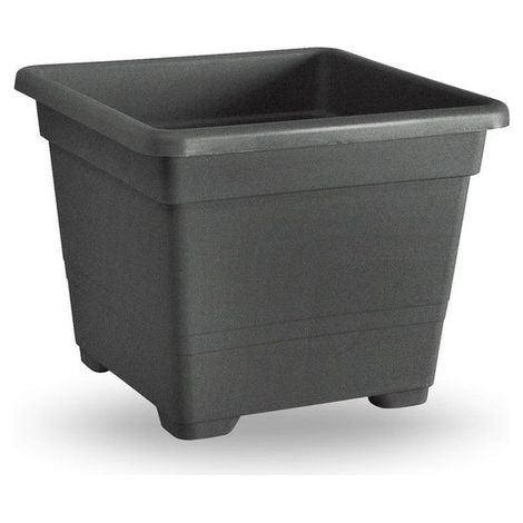 VASO QUADRATO CM.27 ANTRACITE