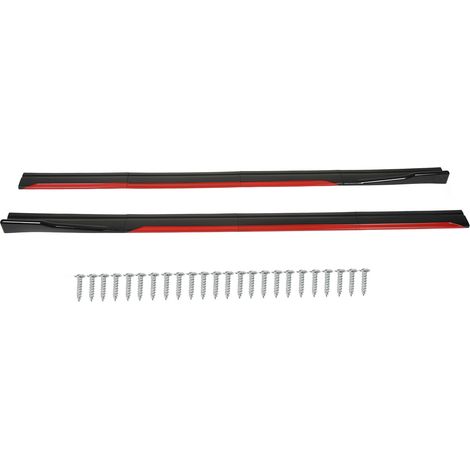 Rote Seitenschweller, glänzend schwarze Seitenlippensplitter, Verlängerungsflügel, Karosserie-Kit als Ersatz für Seat, verbessert die Fahrstabilität, verhindert