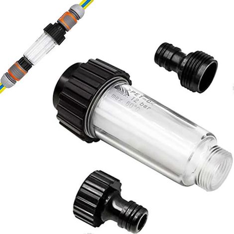 Filtre à eau pour tuyau d'arrosage, compatible avec les nettoyeurs haute pression et les pompes de jardin (raccord 3/4 pouce) 1 pièce (1/5)