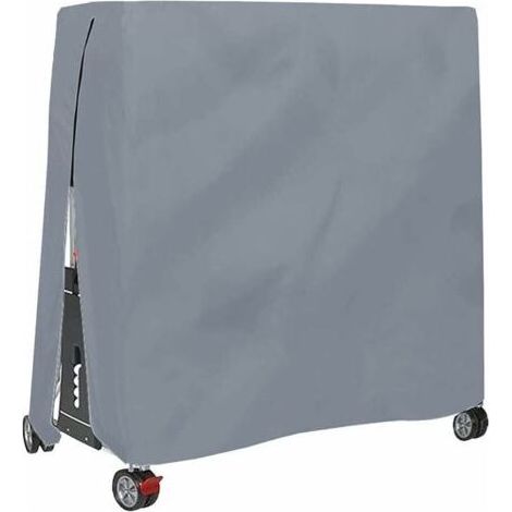 Housse de protection pour table de ping pong – Tissu oxford 420D étanche – Dimensions jusqu'à 165x70x185 cm – Fermeture éclair et cordon réglable (1/4)