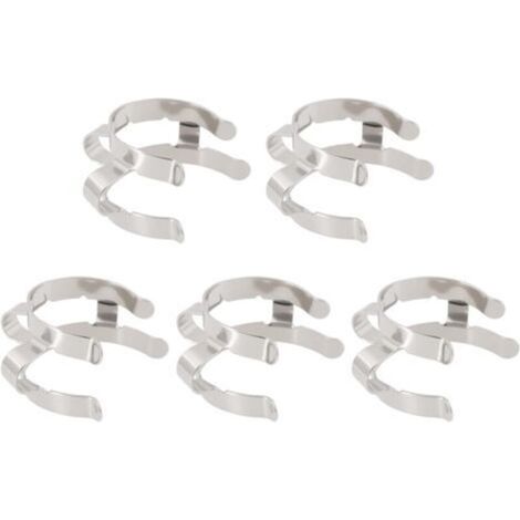 Satz mit 5 Metall-Laborklemmen Nr. 24 für Standard-24/40-Mattglas-Laborzubehör (1/4)