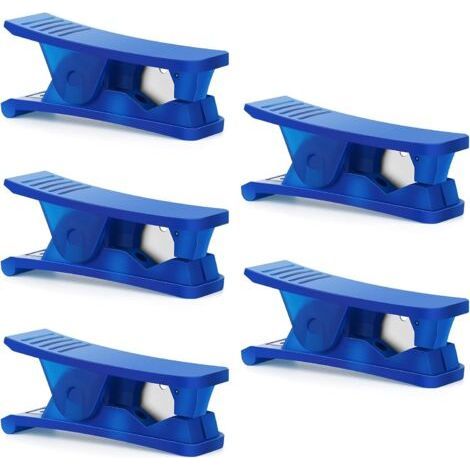 Blue Pneumatic Tube Cutter, 5 Pieces, for Nylon, PVC and PU Tubes, up to 19mm Outer Diameter (1/5)