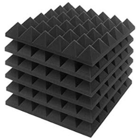 Panneaux acoustiques en mousse 30x30cm – Lot de 6 pièces – Anti-humidité et insonorisation – Pour studios et bureaux – Réduction du bruit – Mowze (1/5)