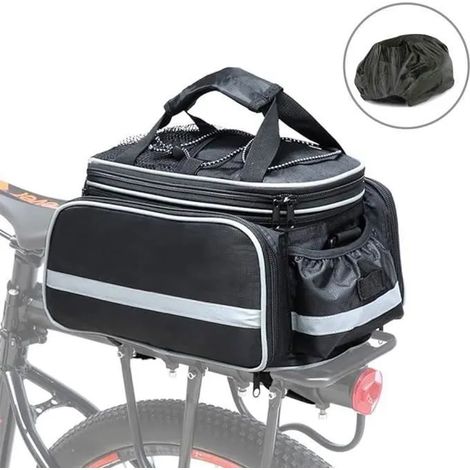 Sacoche Vélo arrière - 3 en 1, 10-27L - Étanche avec Protection Contre la Pluie - Amovible (1/4)