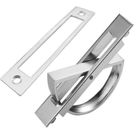 Recessed Door Handle (Silver) Tatami Practical Hidden Handles in Zinc Alloy Recessed Floor Knob