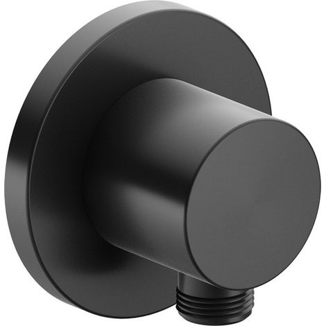Tuyau de raccordement IXMO DN 15 rosace rond noir chrome brossé KEUCO
