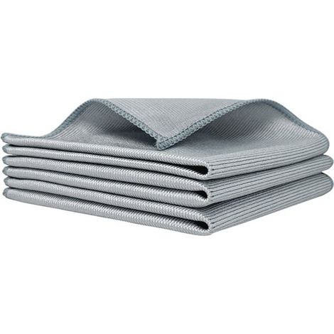 Chiffons de nettoyage, chiffons absorbants, chiffons en microfibre réutilisables pour fenêtres, vitres, miroirs, moustiquaires (1/5)