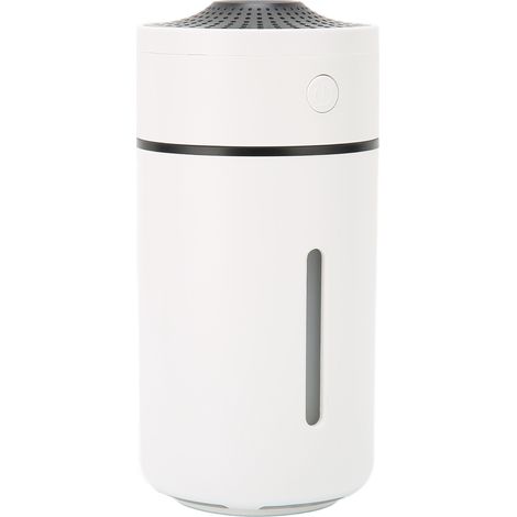 Humidificateur de voiture ultra-silencieux et portable, mini humidificateur USB avec 2 modes de brumisation, idéal pour la voiture, le bureau, la chambre à coucher (blanc). (1/5)