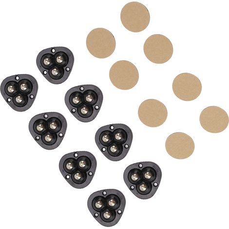 Mini roulettes pivotantes auto-adhésives, rotation à 360°, installation facile, poulie adhésive en acier inoxydable pour appareils ménagers, lot de 8 (1/5)