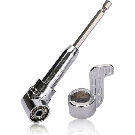 Renvoi d'Angle Visseuse Coudée à Angle Droit 105 Degrés Tige Hexagonale 1/4" pour Perceuse