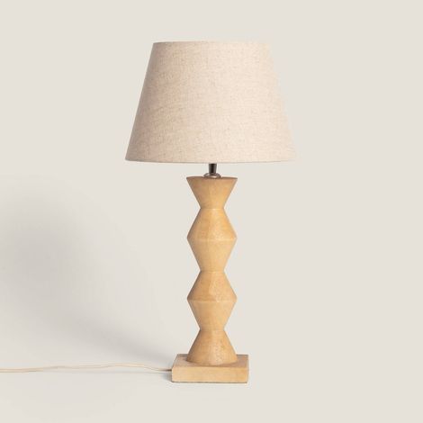 Lampada da Tavolo Legno Akesh II Beige (1/3)