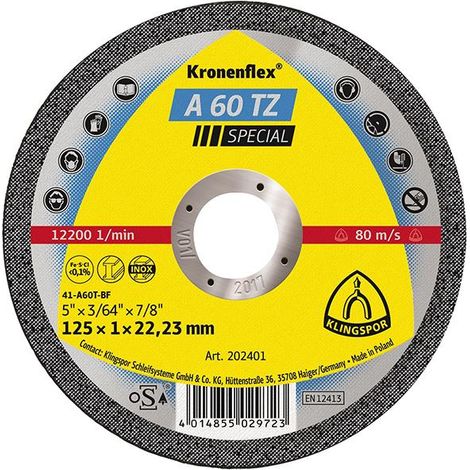 Trennscheibe gerade A60TZ115x1mm KLINGSPOR