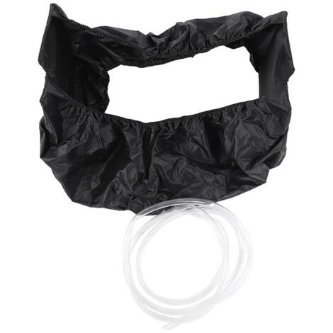 Sac de nettoyage de climatisation noir fixé au mur sac de protection propre pour lavage de la poussière étanche (1/4)