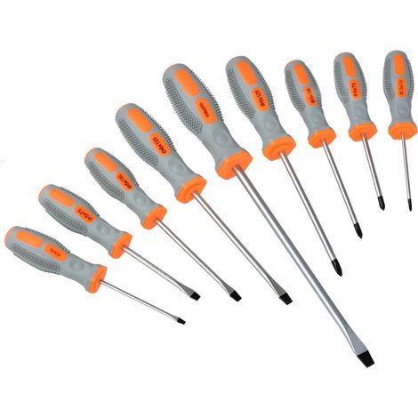 Tournevis CRV 9 pcs. geko (gris-orange)(20) (1/4)