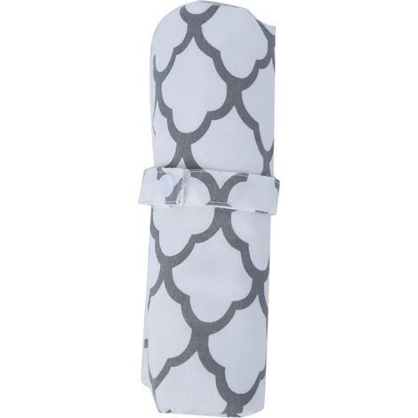Matelas à langer multifonctionnel pour bébé, imperméable, blanc géométrique (1/5)