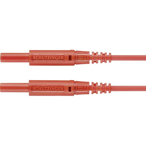 Schützinger Cordon de mesure mâle 2 mm mâle 2 mm 50.00 cm rouge 1 pc(s) (1/2)