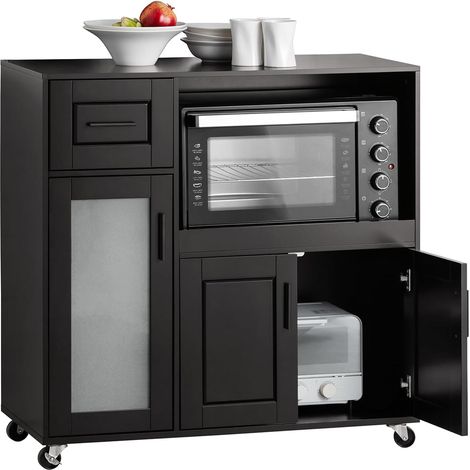 SoBuy Sideboard Microwave Cabinet-White,FSB78-SCH