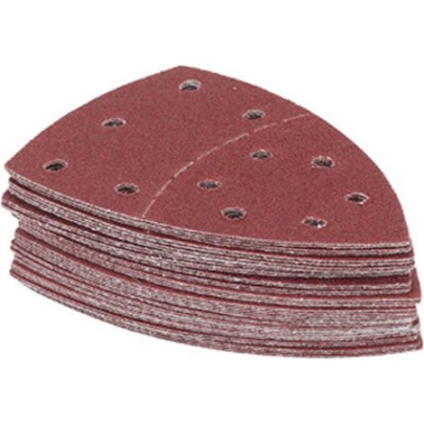 Jeu de 40 feuilles de papier abrasif pour ponceuses, 105 mm x 152 mm, grain P40/60/80/120/180, support de ponçage, convient pour le ponçage de l'acier inoxydable et du bois (1/4)