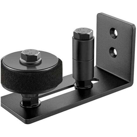 Adjustable Wall/Door Bottom Floor Guide for Sliding Wooden Doors, Black (1/4)