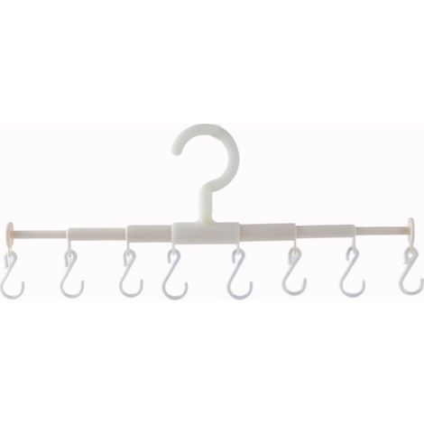 Soporte para gorras, almacenamiento de gorras, perchero de pared extensible, soporte para sombreros con 8 ganchos, 2 piezas (1/4)