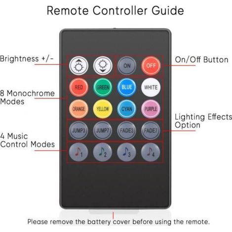 Bande Lumineuse LED - RGB - 4 Pièces - Éclairage Intérieur Voiture - Télécommande Incluse - 22,5 x 1,4 x 0,9 cm (1/4)
