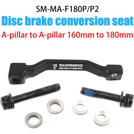 Adaptateur d'étrier de frein à disque pour vélo SM-MA-F180P/P2, compatible avec les roues avant de 160 à 18 mm. (1/5)