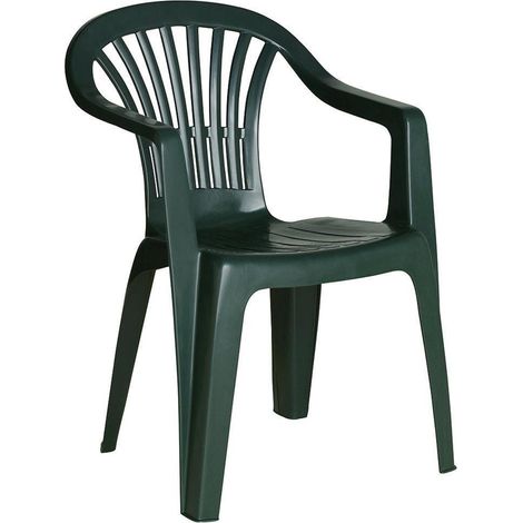 Silla de resina con brazos Lyra verde Progarden (1/3)