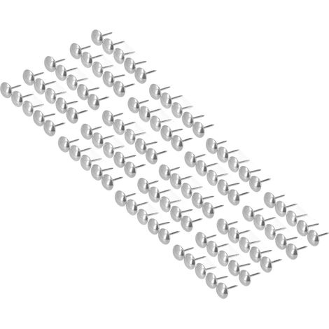 100 Vintage-Polsternägel aus Silber für Möbel und Inneneinrichtung, antike Polsternägel (1/5)