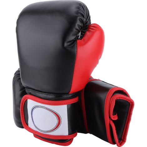 Gants de boxe pour enfants (1 paire), gants d'entraînement au sac de frappe et de sparring pour garçons et filles, noirs (1/5)