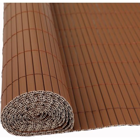 Sichtschutzmatte Sichtschutzzaun Sichtschutz Windschutz PVC Zaun Balkon Garten Braun / 1,0 x 4 m