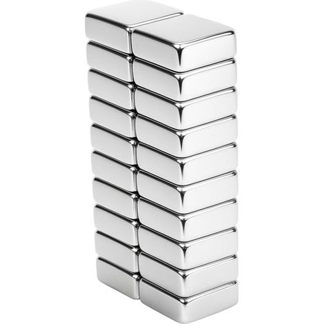 Powerful Super Strong Neodymium Magnet for DIY for Wall Signs, Fridge, Whiteboard - 10X10X4mm Square Neodymium Magnet (20PCS) (1/5)