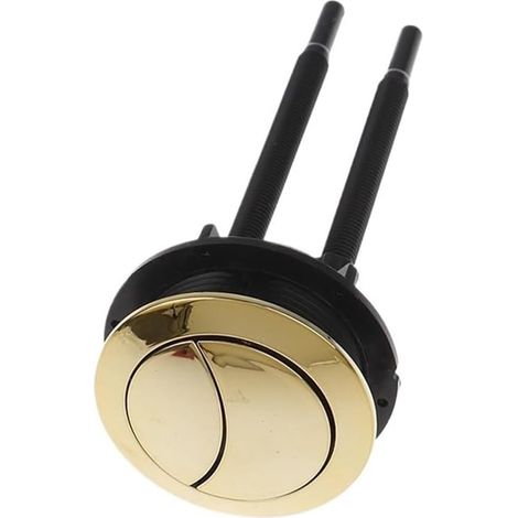 1 Pièce Bouton WC Bi-Chasse Or ABS, Interrupteur Rond Réservoir (1/5)