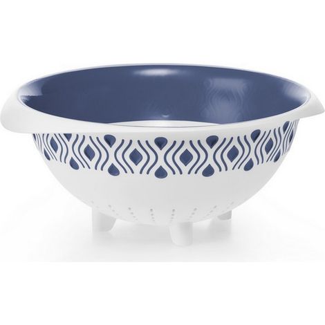 1PZ SCOLAPASTA TOSCA Ø cm.28 bianco/blu palace