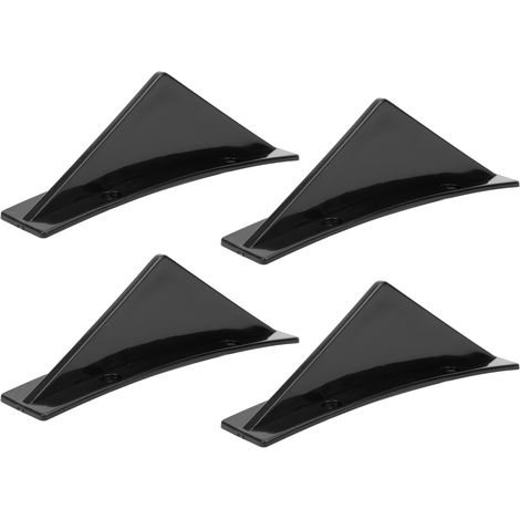 4-teiliges Heckstoßstangen-Spoiler-Set mit Schraubdiffusor, universell, glänzend schwarz (1/5)