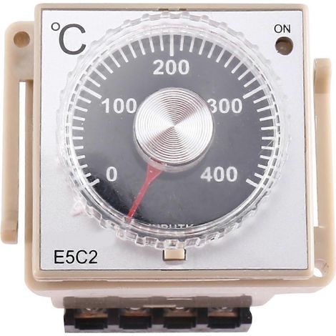 1 Stück E5C2 Schienentemperaturregler 220 V 0399℃ Digitalanzeige Zeiger-Steuerschalter (B) (1/5)