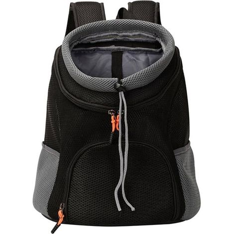 Sac Transport Chien, Sac a Dos Chien De Petite et Moyenne Taille, Sac a Dos Chat Conception de Lucarne (Noir, L 35 x l 27 x H 42 (1/5)