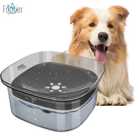 Gamelle Anti Éclaboussures Chien, Bol d'eau de Flottabilité pour Chien Gamelle Anti Goutte pour Chien de Voyage- Grande Capacité (1/5)