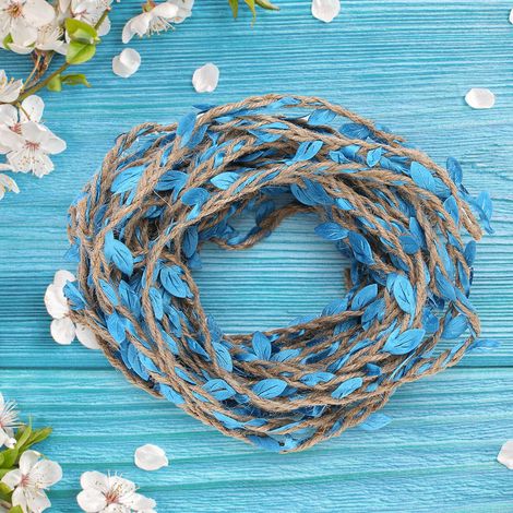 Guirlande Tressée en Corde Chanvre 10m, Décoration DIY pour Bouquet Bleu et Mariage (1/5)