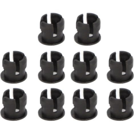 Lot de 200 supports de LED 5 mm, clips de fixation plats en plastique noir pour diodes électroluminescentes. (1/3)