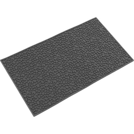 PVC-Barmatte, rutschfest, isolierend, spülmaschinenfest, hitzebeständig, geruchsneutral, geeignet für Cafés und den privaten Gebrauch, grau (1/5)