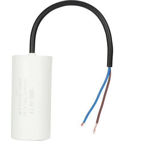 Condensateur de fonctionnement CBB60 avec fil, 250V AC 100uF 50/60Hz pour moteur de compresseur d'air.