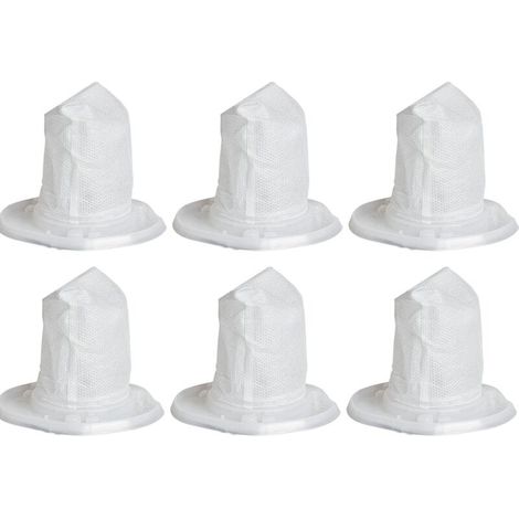 Filtre Aspirateur - 6 Pièces - Pour Black & Decker CHV9610 - Microfibre Non Tissée - Blanc - 12.5 x 12 x 9.5 cm (1/5)