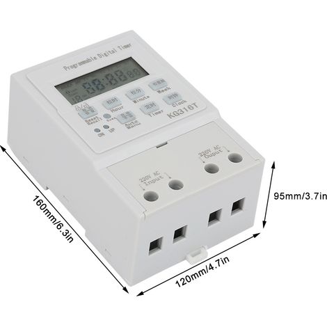 Interrupteur de contrôle horaire à microprocesseur Belme KG316T 220 V CA (1/5)